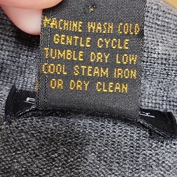 Philosophy Diamond Pattern Bell Sleeve Cardigan Charcoal Gray Size Medium - Picture 7 of 8